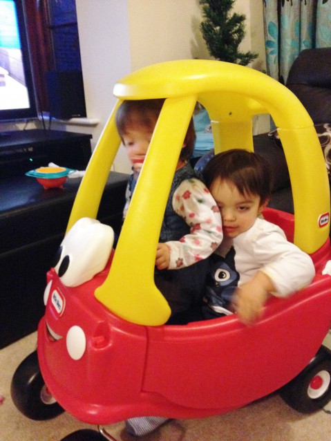 Fighting for the car